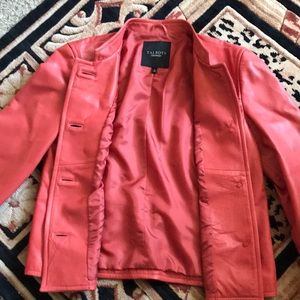 Talbots Jackets & Coats - Talbots salmon color leather jacket Talbots Jackets & Coats - Talbots salmon color leather jacket